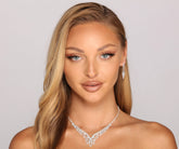 Glamorous Beauty Set mit Halskette und Ohrringen